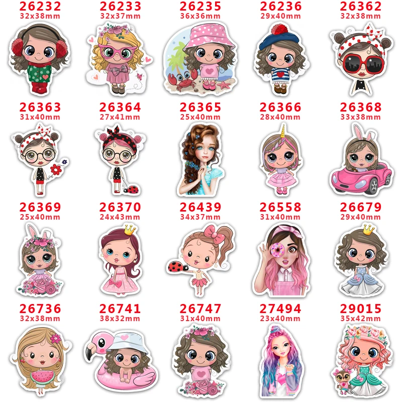 30 штук печатная плоская смола для маленькой девочки форма рукоделия крафтовые