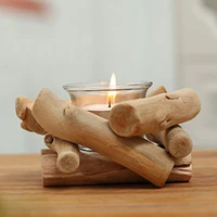 candle diy tealight holder glass delicate craft wedding home romantic decoration handmade art portable wooden stick