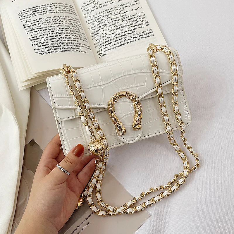 

Brand Design Mini Handbags for Women 2020 Designer Luxury Crocodile Pattern PU Leather Crossbody Bags Chains Ladies Shoulder Bag