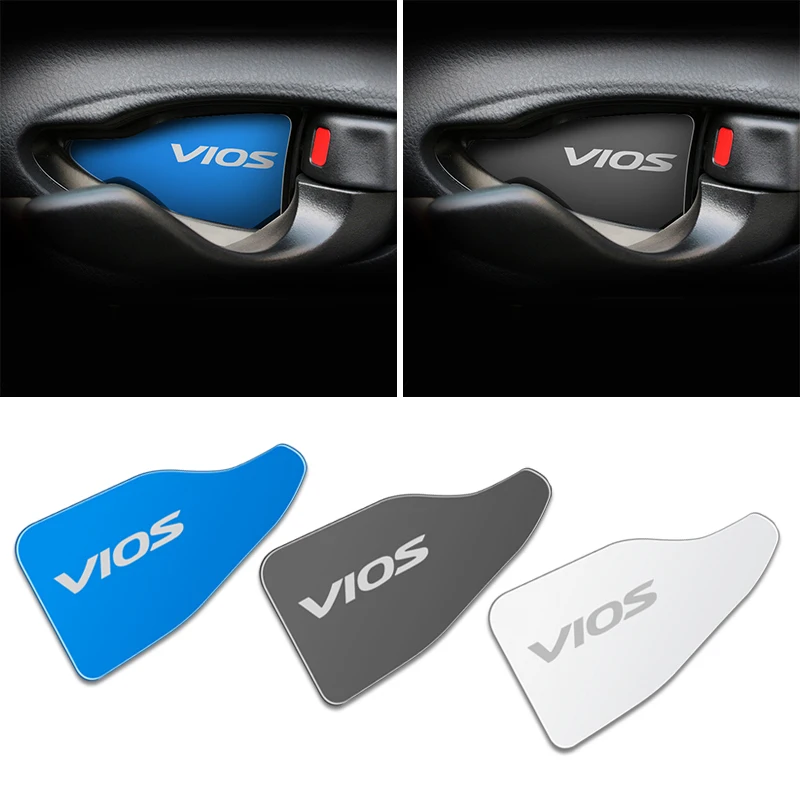 4 шт. декоративные наклейки на дверную ручку автомобиля из нержавеющей