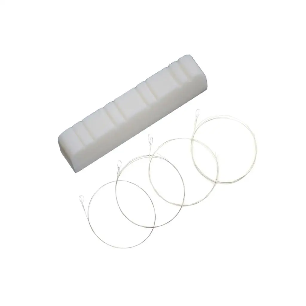 Костяная мандолиновая гайка с прорезями и струны для мандолины набор