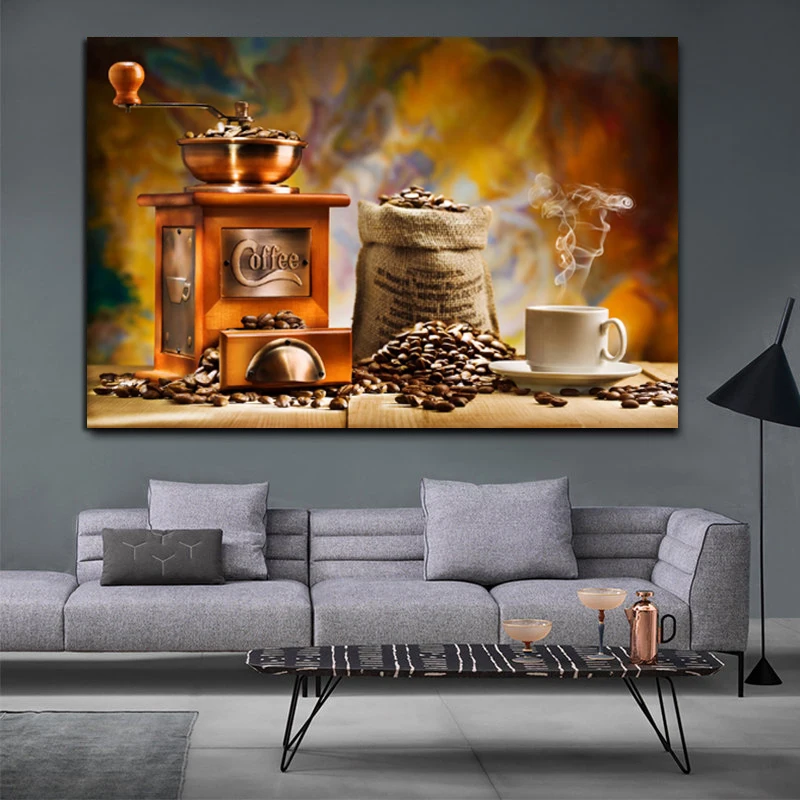 Современный постеры с масляной живописью и принты настенные картины для Кухня