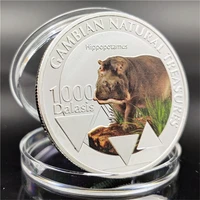 animal coin congo lucky a hippopotamus watch ocean gift commemorative coin commemorative medal silver coin crafts collectibles