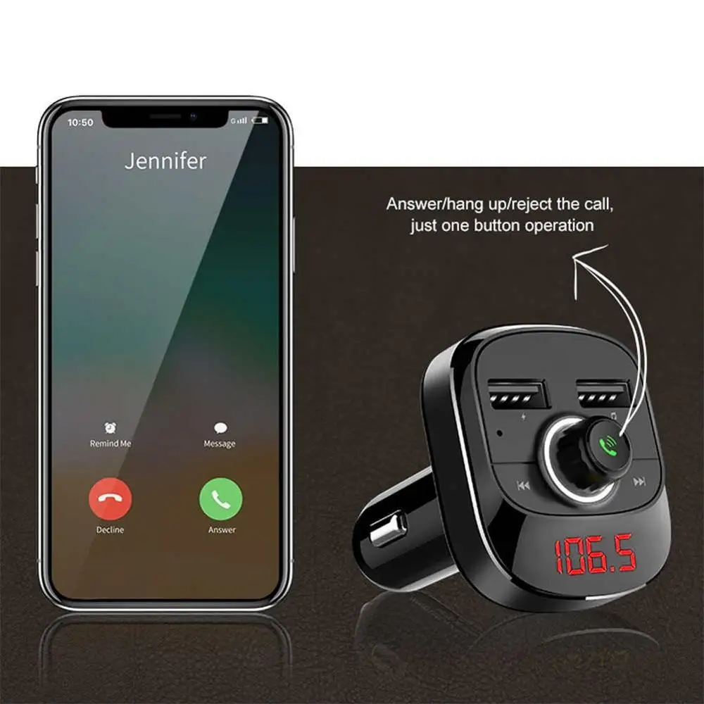 Car MP3 Player Bluetooth FM Transmitter Kit Hands-Free 3.1A Dual USB Charger | Автомобили и мотоциклы