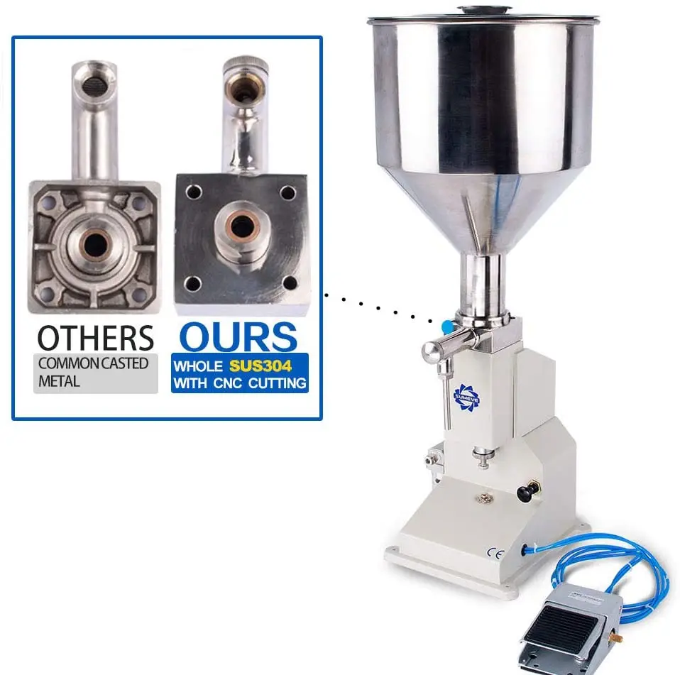5-50ml Liquid Paste Filling Oil Bottler Filler Pneumatic Filling Machine A02 New