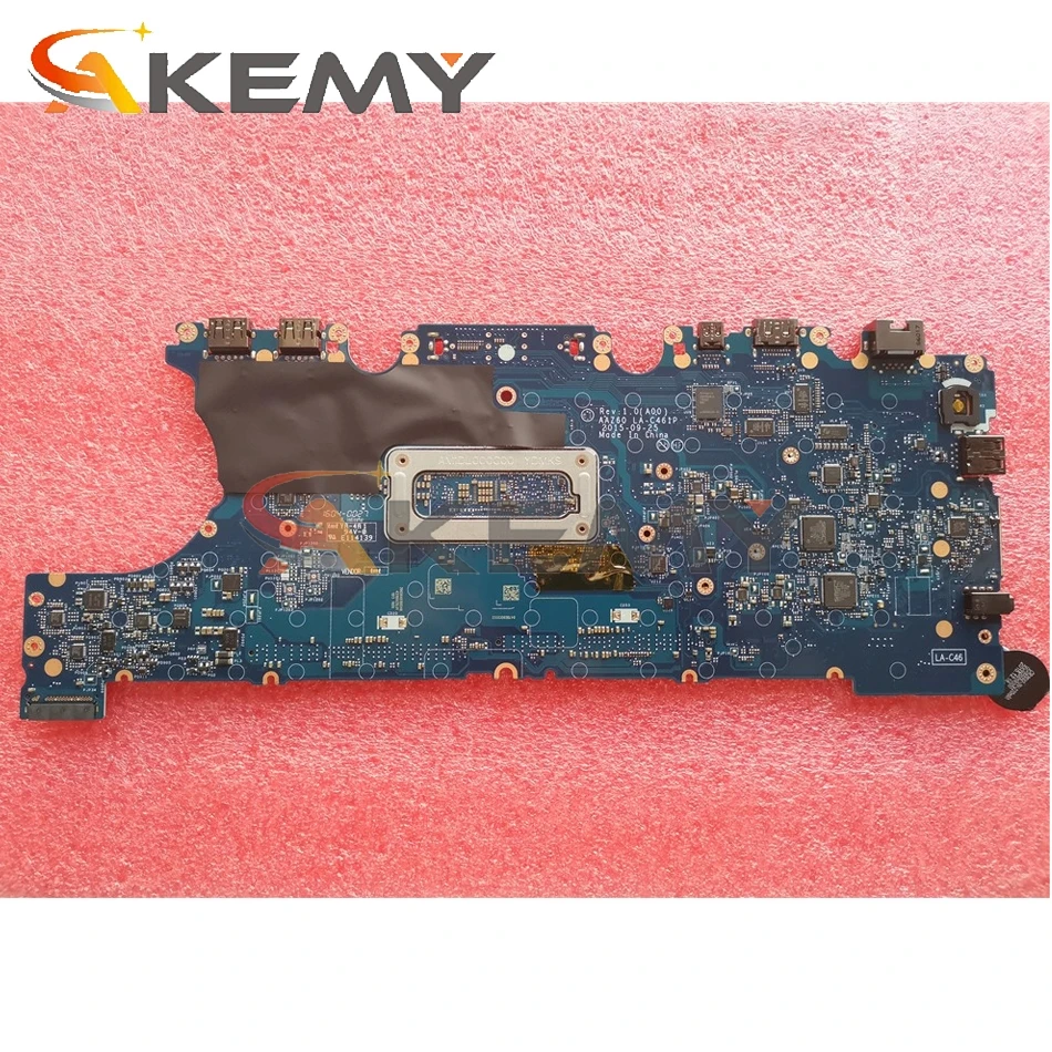 Материнская плата Akemy I5-6300U FOR Dell Latitude E7470 AAZ60 LA-C461P REV:1.0(A00) CN-09WVX3 9WVX3, прошедшая 100% тестирование.