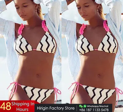 

Women Sexy Bandage Bikini Set Push up padded swimwear swimsuit bathing beachwear