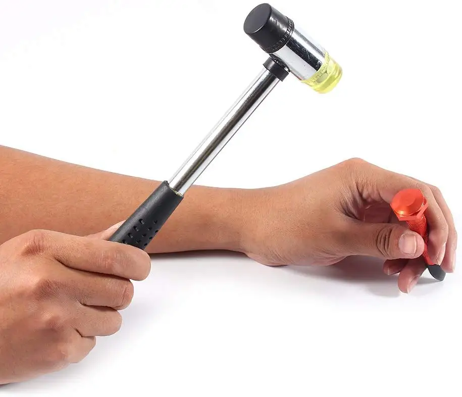 

Super Tools -Metal Tap Down Pen With 9 Heads and Tap Down Hammer hand tool use for car dent repair