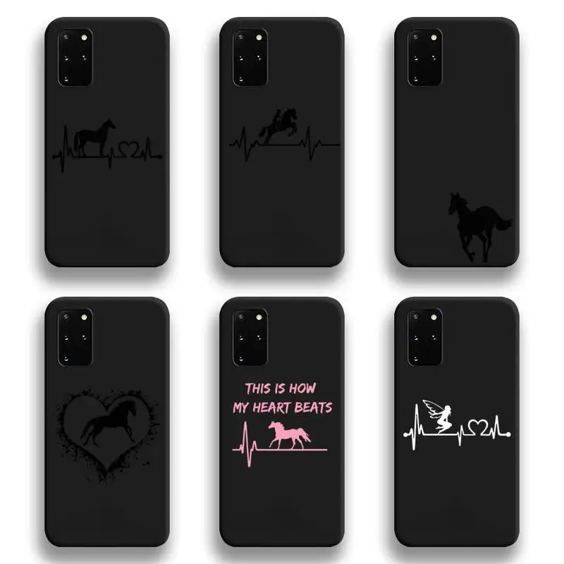 Horse Pony Horse Heartbeat Phone Case For Samsung Galaxy S21 Plus Ultra S20 FE M11 S8 S9 plus S10 5G lite 2020