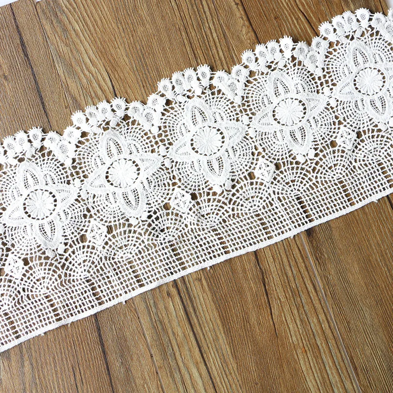 Горячая Распродажа 17 см цветок двойной высокой растворимый кружева вышивка