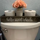 Туалетная бумага Hello Sweet щеки поддон бака наклейка Caddy Box Наклейка Виниловая наклейка для ванной комнаты душа Декор