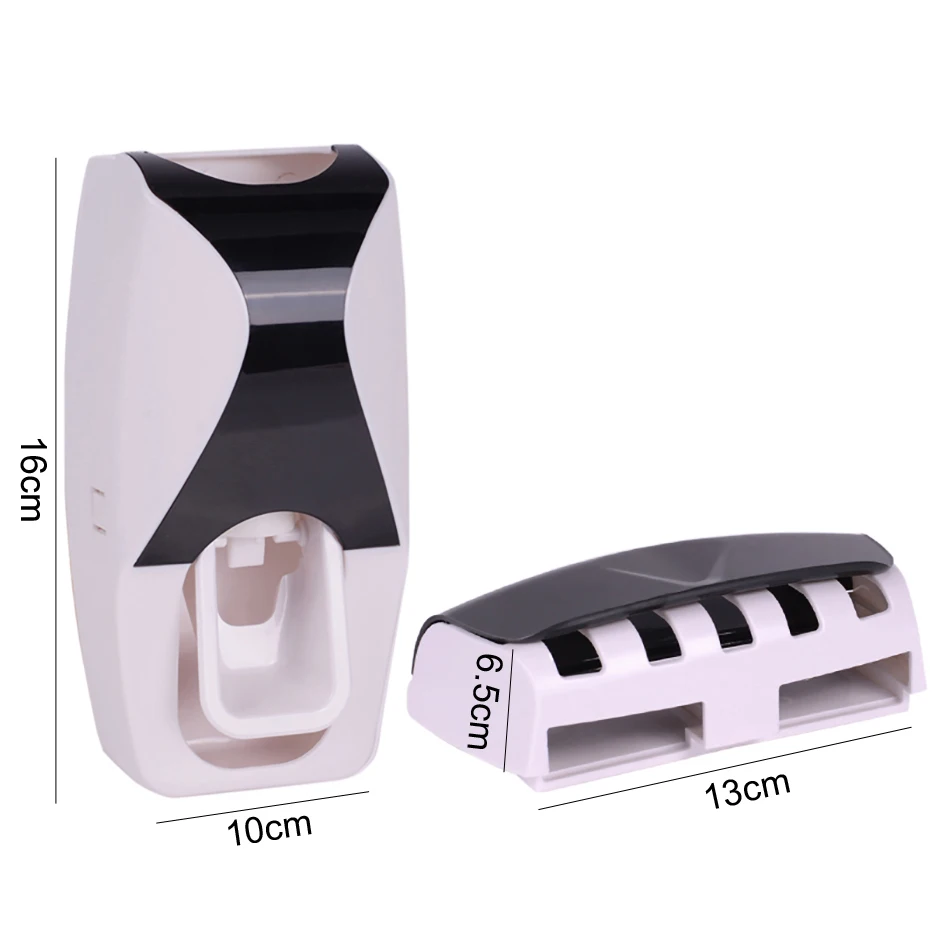 1 Set Creative Automatic Plastic Lazy Toothpaste Dispenser 5 Toothbrush Holder Squeezer Bathroom Shelves Bathing Accessories | Дом и сад
