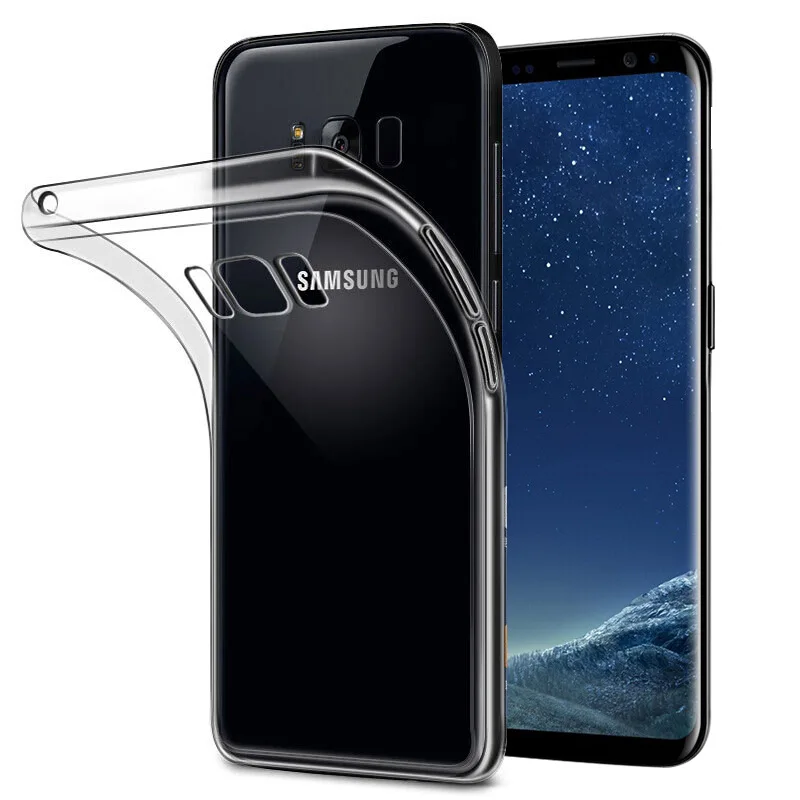 Прозрачный чехол из ТПУ защитный мягкий прозрачный для Samsung A3 A5 A6 A7 A8 A9 J1 J2 J3 J4 J5 J7