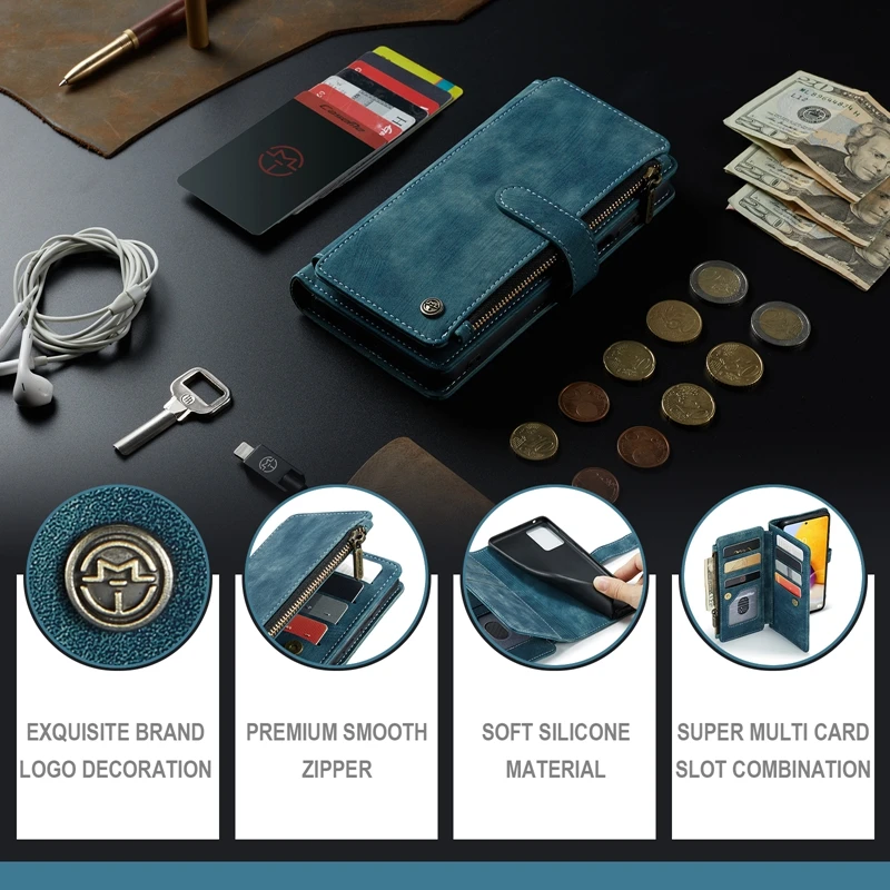 Luxury Wallet PU Leather Case For Samsung Galaxy A52 A72 A32 A22 A12 A51 A71 4G S20 S21 FE S8 S10 S22 Plus Note10 20 Ultra Cover