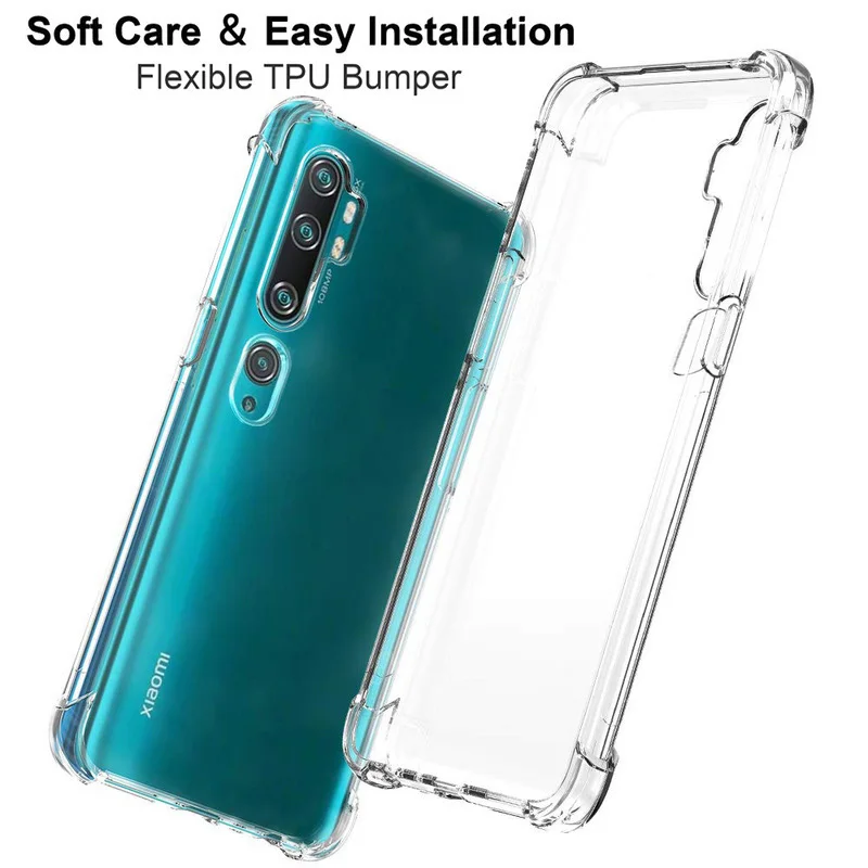 Силиконовый чехол с подушкой безопасности для Xiaomi Mi 11 Lite Poco X3 NFC M3 F2 Pro Note 10 10T 9T 8 9 SE