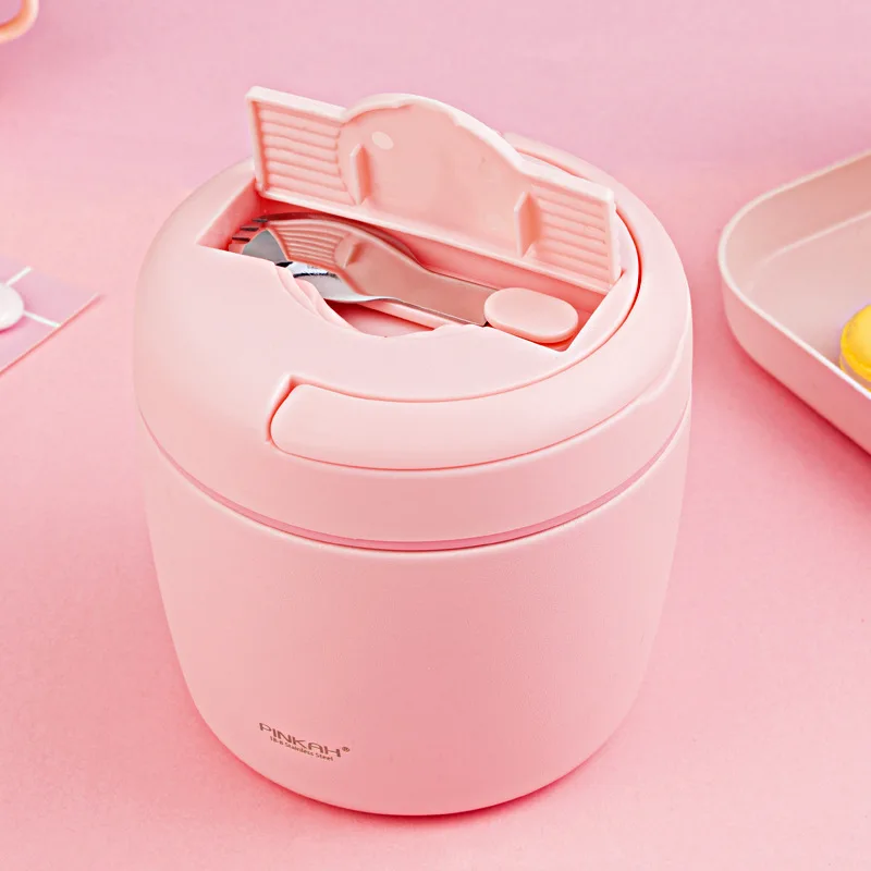 Pinkah 2 слоя 304 Нержавеющая сталь вакуумные термо контейнер банку Еда утепленная