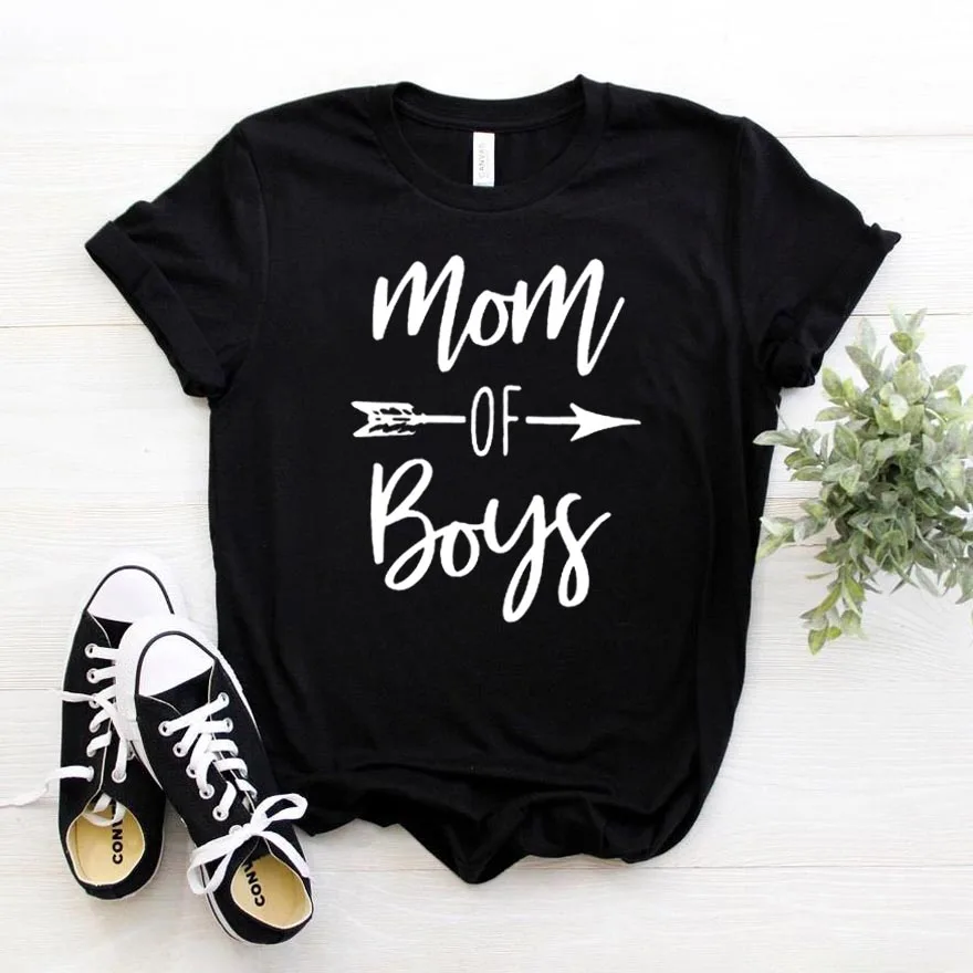 

mom of boys arrow Women tshirt Cotton Casual Funny t shirt For Lady Girl Top Tee Hipster Drop Ship P452