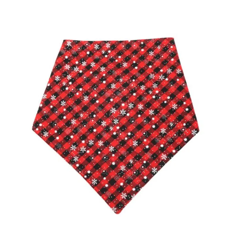 

2020 New Pet Scarf Neckerchief Waterproof Christmas Snowflake Cat Dog Bandana Bibs Scarf Collar Pet Saliva Towel Triangle Towel
