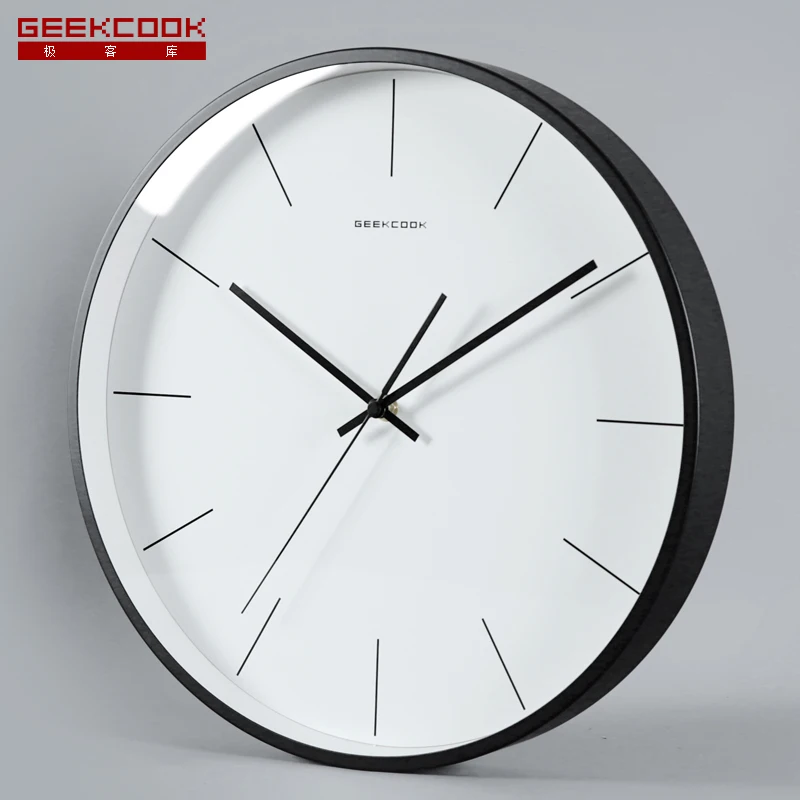 

GeekCook grey wall clock for kids rooms modern design wall clock silent living room wohnzimmer deko wanduhren home decoration