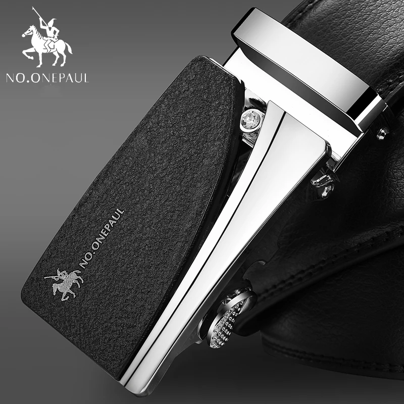 

NO.ONEPAUL cowhide Leather Strap Designer Quality metal Belts Men High Luxury Jeans Waistband Men Belts Automatic buckle Belt