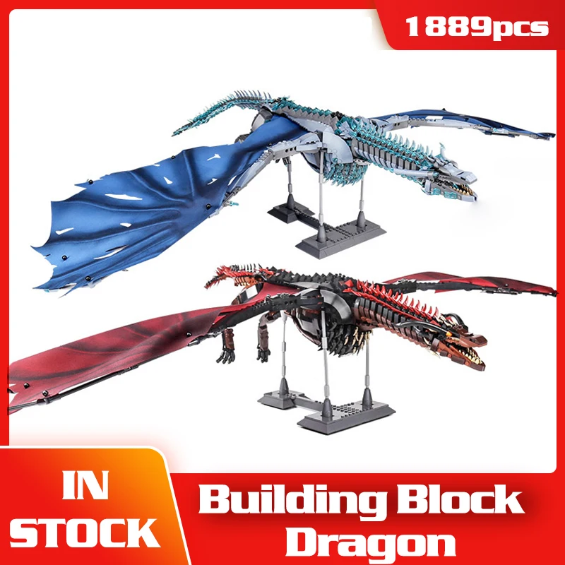 

K89 K90 Movie Series Creative Toys The Drogon and Viserion Dragon Model Toys Assembly Kits Building Blocks Kids Christmas Gifts