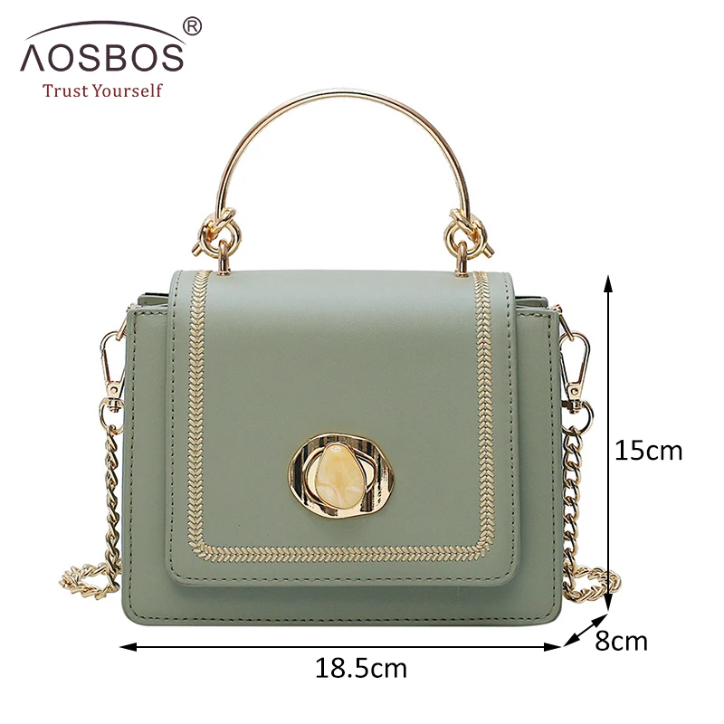 Aosbos женские Сумки из искусственной кожи с клапаном ToteBags для женщин дизайнерские