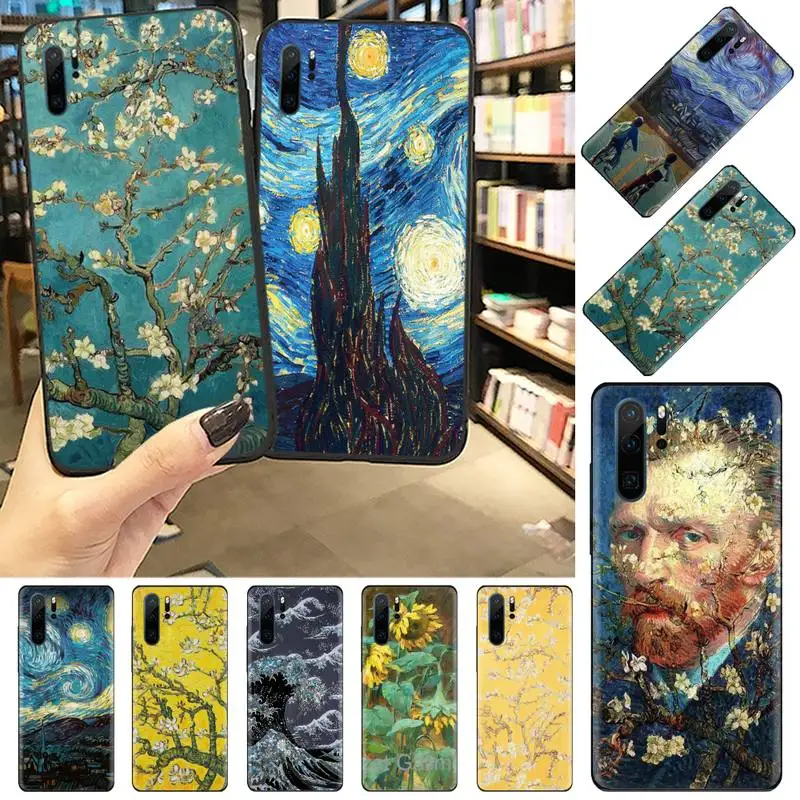 

Van Gogh Daisy sunflower Art Phone Case For Huawei P 9 8 10 40 Mate 30 Honor 8 8A 20 20s 9x nova 6se 5t Y9s PSMART lite pro 2017