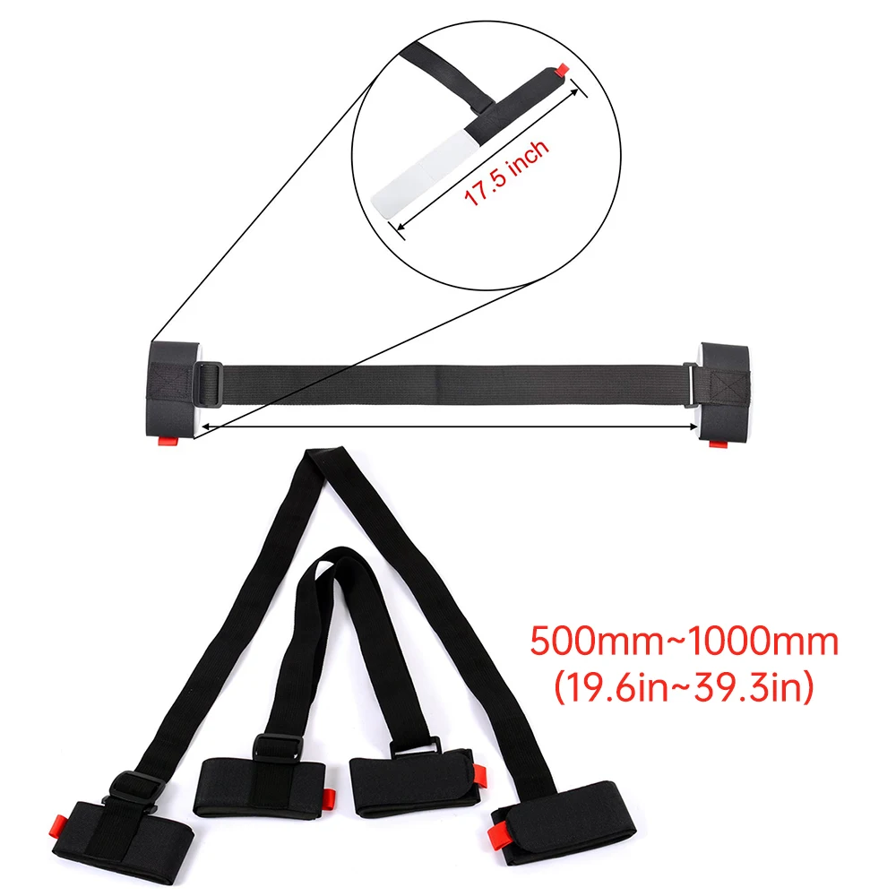 

Nylon Skiing Bags Adjustable Skiing Pole Shoulder Hand Carrier Lash Handle Straps Porter Hook Loop Protecting For Ski Snowboard