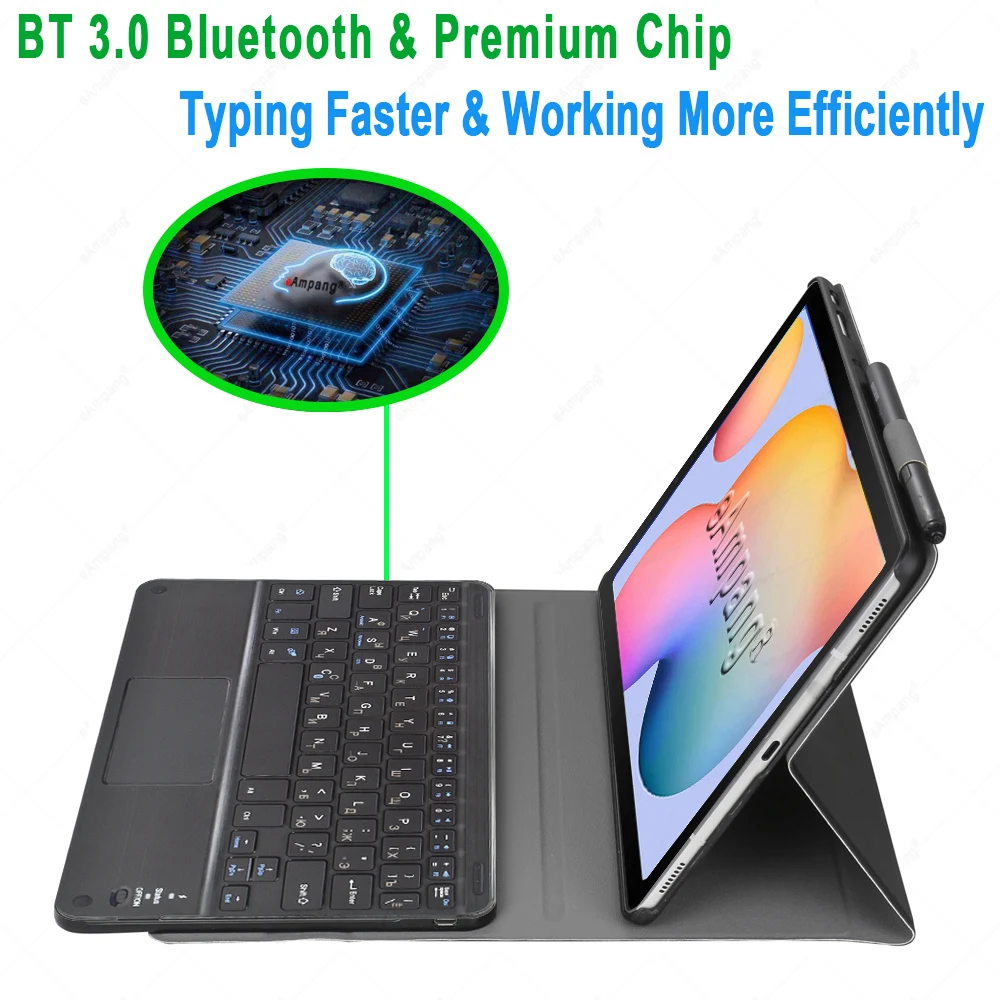 Чехол с русской клавиатурой для Samsung Tab S6 Lite 10 4 S4 S5E S7 + Plus 5 P610 T870 T970 T860 T830 T835 T720 T725 |