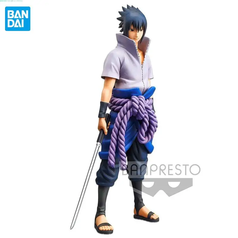 

25cm Original Bandai Naruto Uchiha Sasuke Anime Figure PVC toys Decoration Collection figure for friends gifts Model Dolls