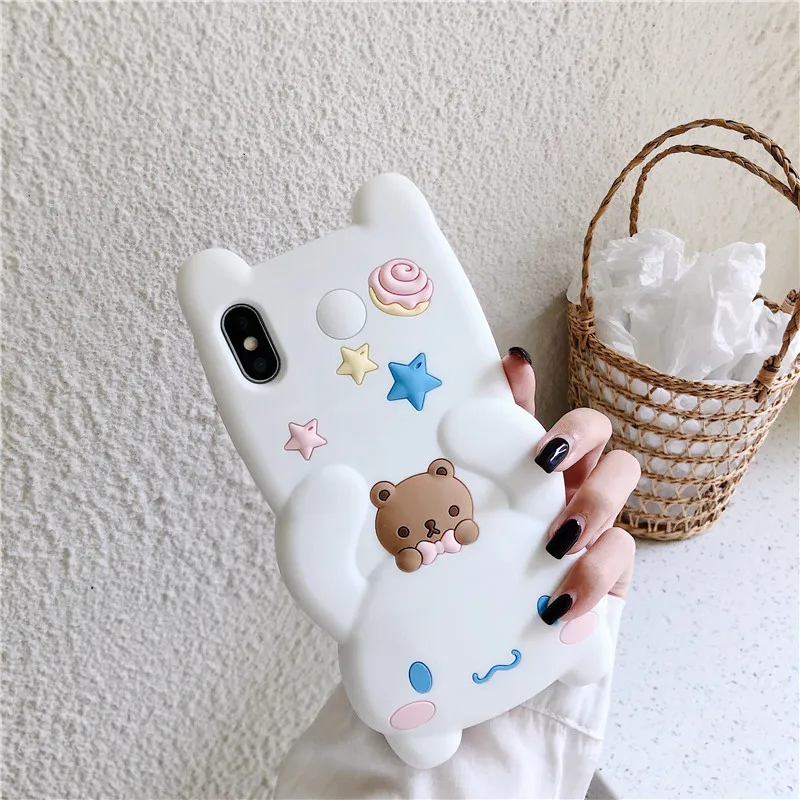 Для iphone 11 Pro Max Sanrio Мультфильм Мелодия друг Мягкий силиконовый чехол для телефона для iphone 6 6s 7plus 8plus X XR XS MAX чехол - Цвет: Белый