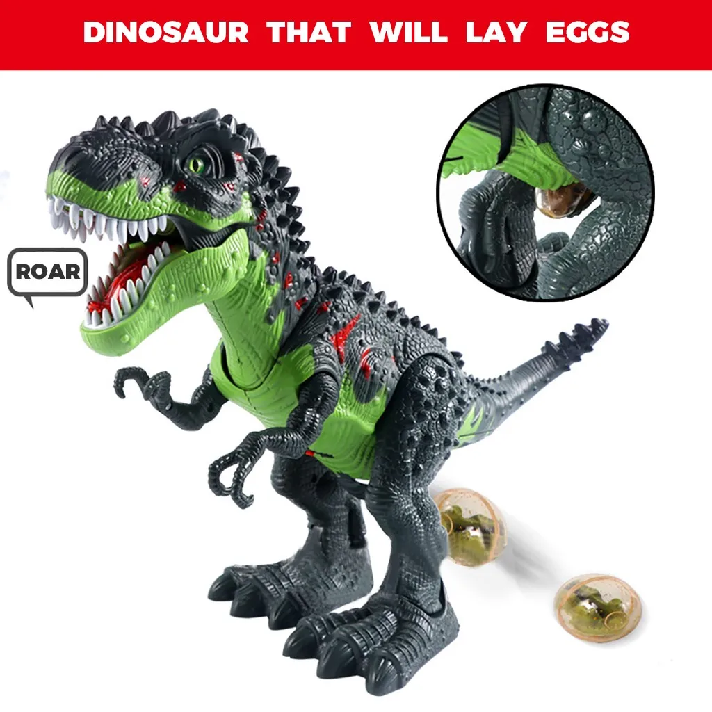 

Remote Control Dinosaur Tyrannosaurus Animal Sounds Dinobot Electric Walking Animals Toy Music Light Spray Toys Christmas Gift
