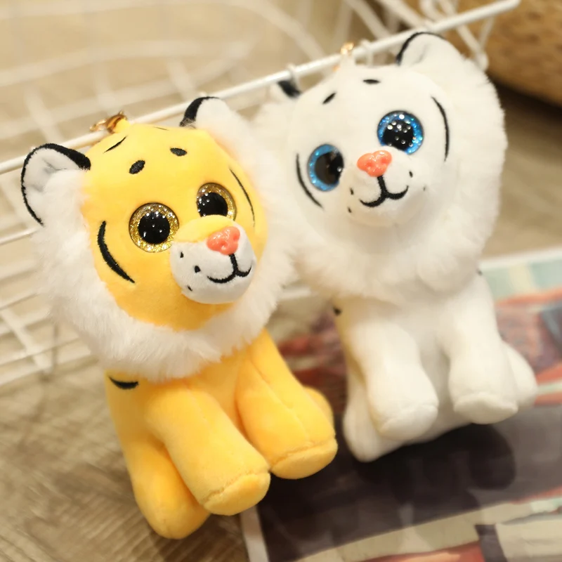 

13cm Cute Cartoon Tiger Pendant Plush Toys Stuffed Soft Kawaii Animals Doll For Girls Kids Nice New Year Surprise Birthday Gifts