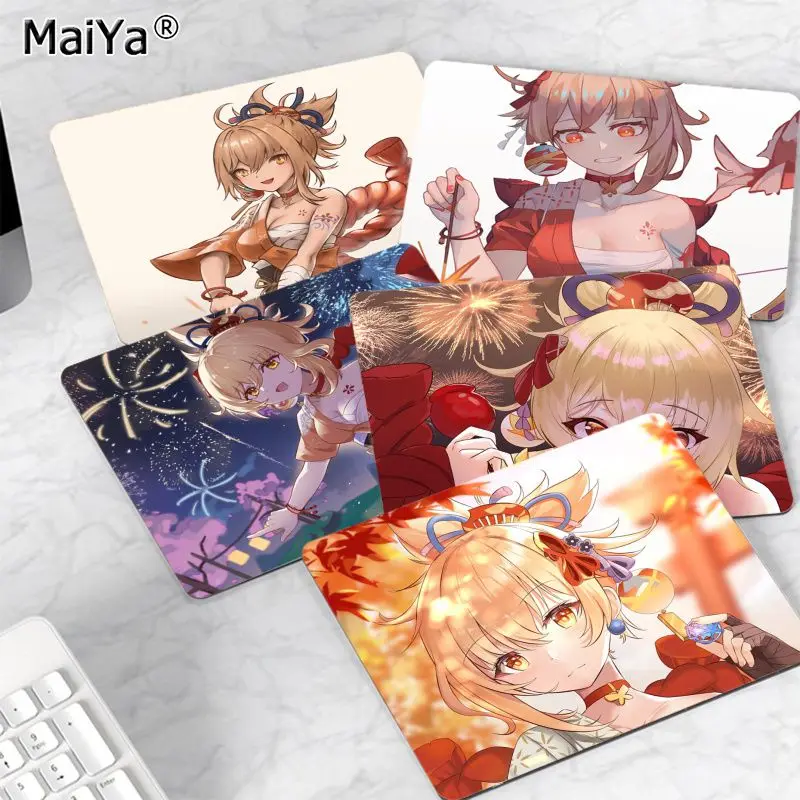 

Высококачественный игровой коврик для мыши MaiYa Genshin Impact Yoimiya, гладкий, под заказ
