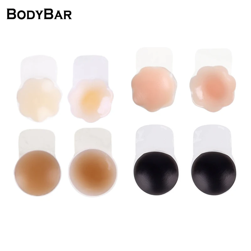 

Оптовая продажа 1 пара бесшовных покрытие сосков Бюстгальтер Многоразовые пасты накладки клей лепестки наклейки для лучшего женские Подни...