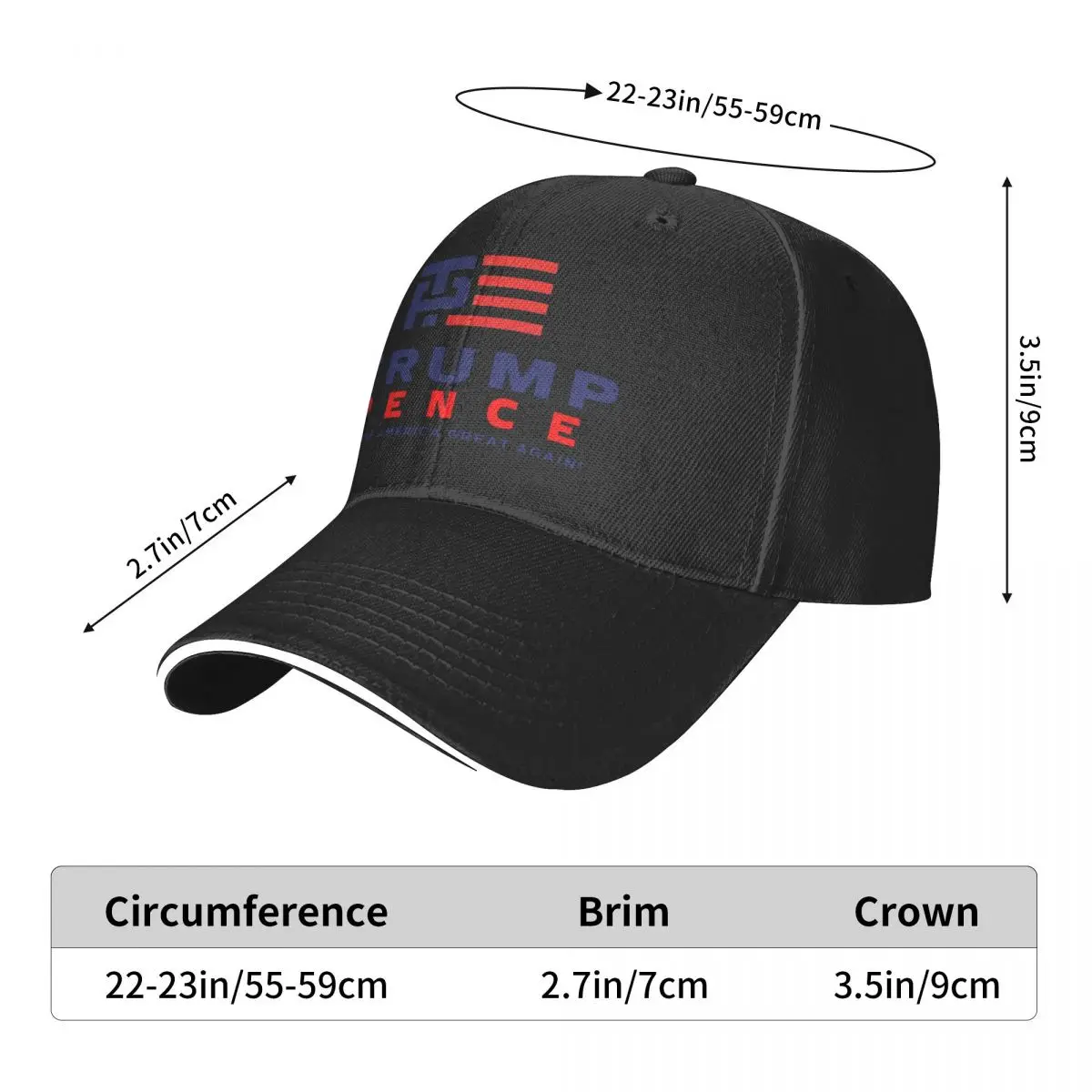 

Unisex Cotton Cap For Women Men Trump Pence Fashion Baseball Cap Adjustable Outdoor Streetwear Hat