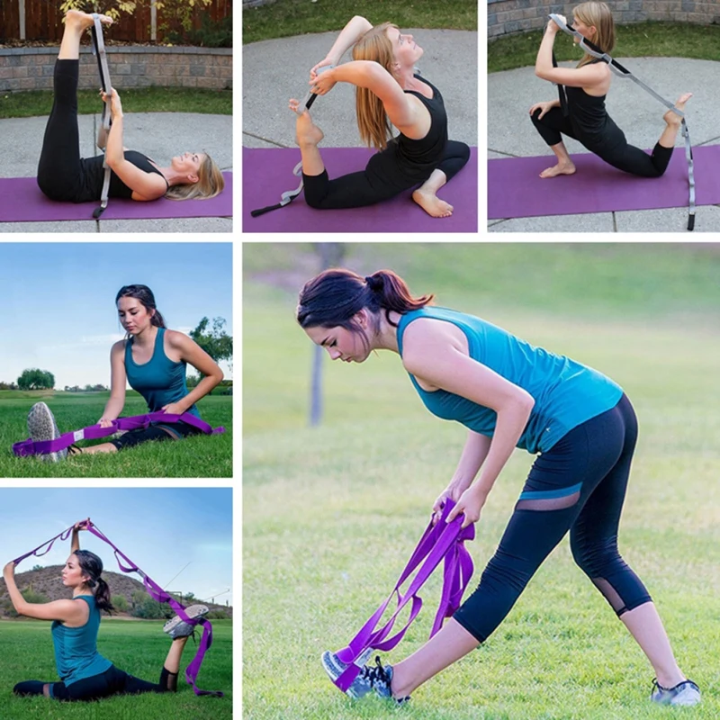 

Yoga Pull Strap Belt Polyester Latex Elastic Latin Loop Yoga GYM Fitness Exercise Resistance Dance Stretching Band Bands