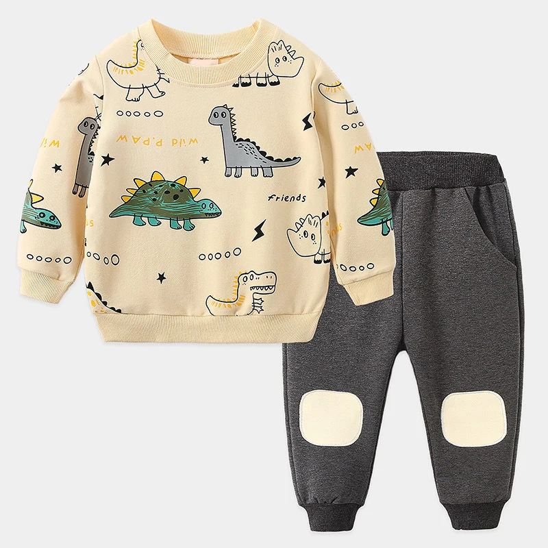 

ZWF845 Spring Autumn Baby Boys Clothing Sets Fashion Children Tracksuit For Kids Outfit Kids T-Shirt+Pant 2Pcs Sportswear