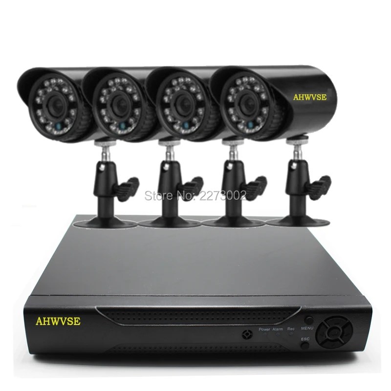 HD 4CH система скрытого наблюдения HDMI DVR 4 шт. 720P 1080P комплект камеры AHD наружная