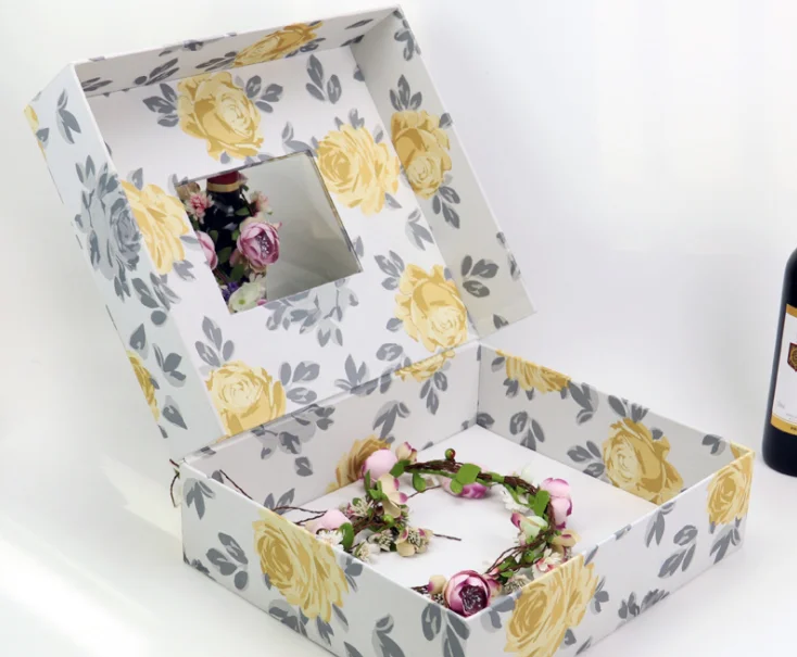 Оптовая продажа упаковочная бумажная коробка с принтом логотипа подходит для