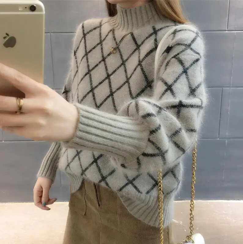 Свитера Мода 2019 Женский водолазка женский кашемировый свитер винтажный пуловер