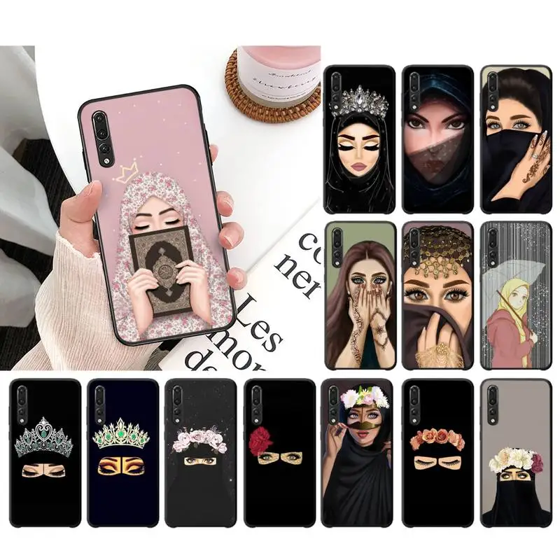 FHNBLJ Muslim Islamic Gril Eyes Phone Case For Huawei P20 lite P40 lite mate 10 20 lite P20 pro P smart 2019 Y7 P30 lite case