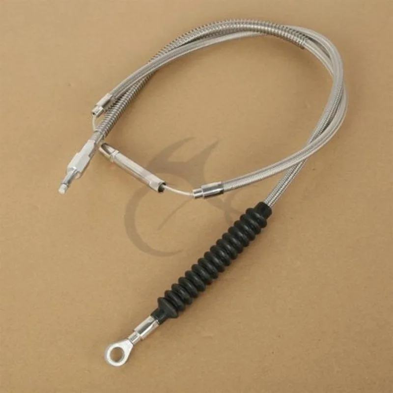 

Motorcycle 140CM Stainless Braided Clutch Cable For Harley Sportster 1200 Iron 883 11-15 12 13 14
