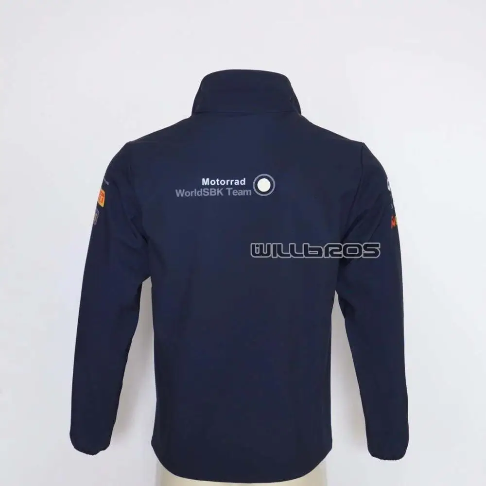 

Motorcycle Motorrad Zip Fleece Sweatshirt For BMW WorldSBK Team Bike Racing Driving Sports Cotton Waterproof Men's Jacket