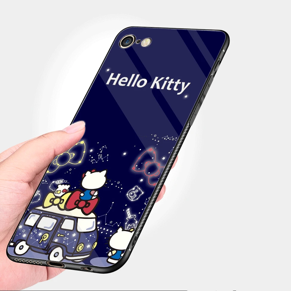 Стеклянный Чехол для мобильного телефона iPhone XR X XS Max 5 5S SE 6 6s 7 8 Plus защитная