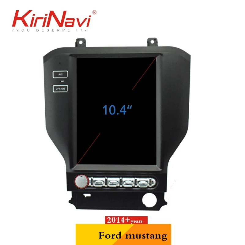 KiriNavi вертикальный экран Tesla style 10,4 ''Android 8,1 автомобильный Радио gps навигатор для Ford Mustang 1 Din DVD Автомобильный плеер