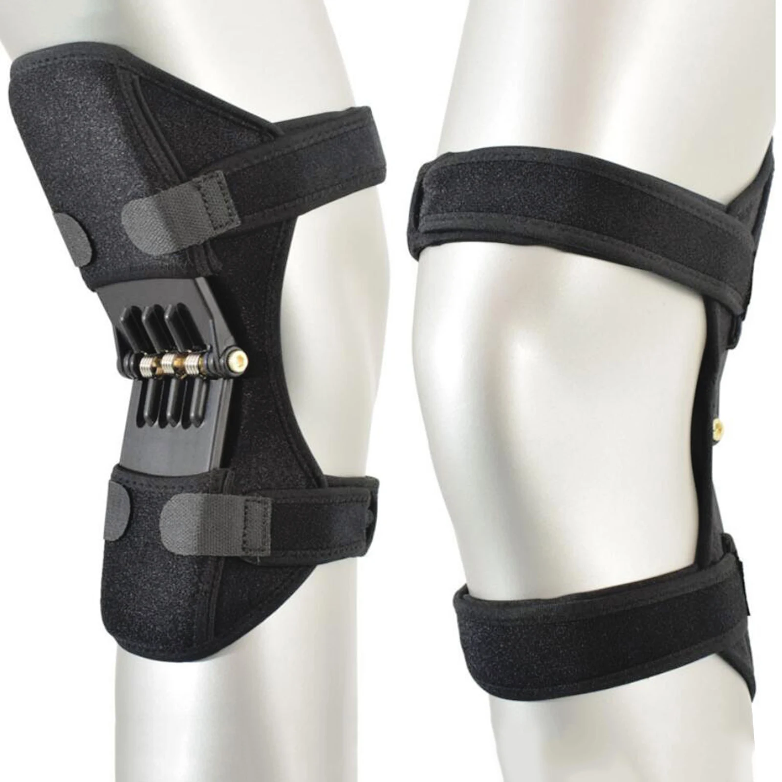 

2PCS Knee Pads Support Brace Booster Pad Squat Sport Joint Spring Force