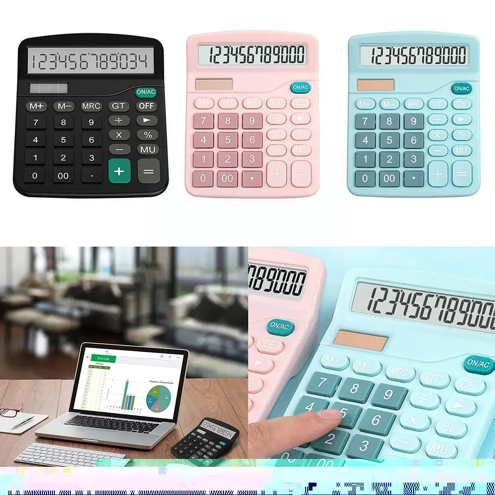 

12 Digits Electronic Calculator Large Screen Desktop Tools Calculators Calculators Financial Accounting Office Home School Y2h5