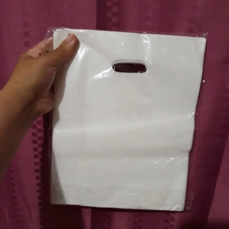 

40x50cm/20x26cm Personalized logo plastic bag printing logo for shopping bag plastic shopping bag with handle 8c thick