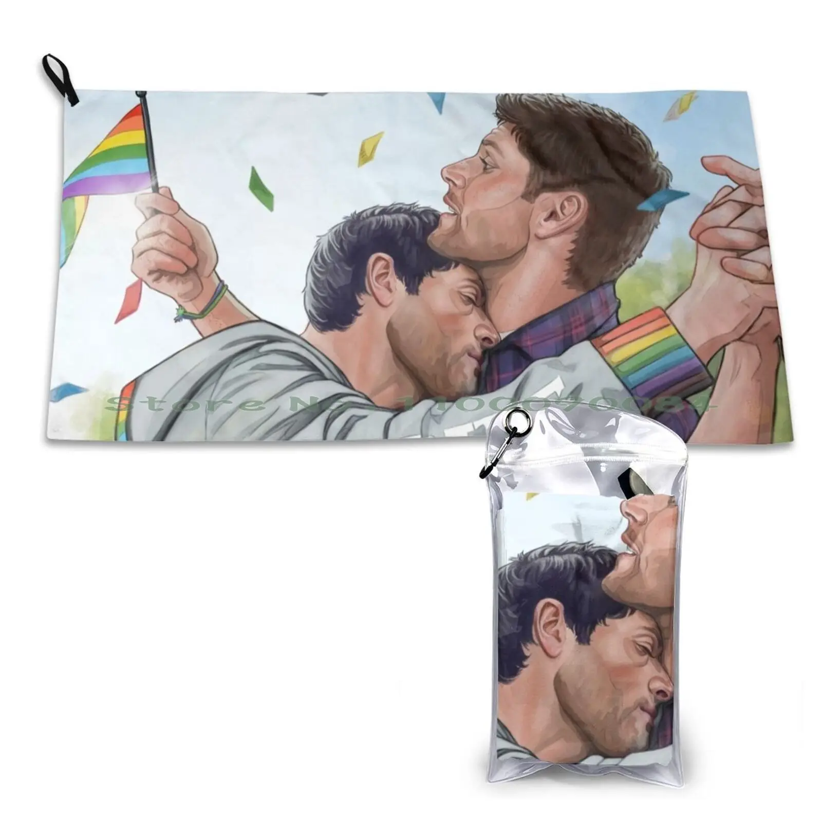 Быстросохнущее полотенце Pride 2021 портативное для спортзала ванной Джек грейч евро